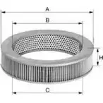 Воздушный фильтр UNIFLUX FILTERS 1227170609 IBTO 89 XA431 WJ7DNBG