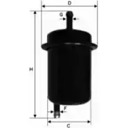 Топливный фильтр UNIFLUX FILTERS Y9T 4G 1227178517 KKBSQKF XB207