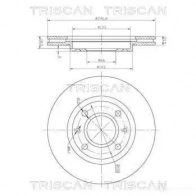 Тормозной диск TRISCAN 812010102c 1117604 5710476234117 H A60EVU