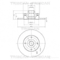 Тормозной диск TRISCAN 812010104c 1117632 5710476250254 8OV D1I