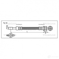 Тормозной шланг TRISCAN 815018202 ZG UOO7 Kia Clarus (K9A, GC) 1 1996 – 2001 5709147978177