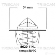 Термостат ож TRISCAN Peugeot 406 1 (8B) Седан 2.0 16V 132 л.с. 1995 – 2004 862011492 87 JQOS 5709147740026
