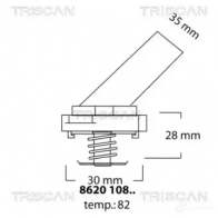Термостат ож TRISCAN IIFI6 V 862010882 Infiniti Q50 (V37) 1 Седан 3.5 50 Hybrid 364 л.с. 2013 – наст. время 5709147739945
