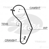 Ремень ГРМ TRISCAN QK IAP 86455352xs 1151846