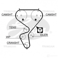 Ремень ГРМ TRISCAN V X81NH Citroen Saxo 1 (S0, S1) Хэтчбек 1.6 VTS 118 л.с. 1996 – 2003 86455458xs