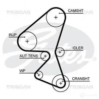 Ремень ГРМ TRISCAN 86455657xs 1152110 2W15 X