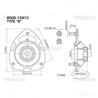 Опора амортизатора TRISCAN 5710476121554 KPH J1 Toyota Yaris Verso (XP20) 1 Минивэн 1.4 D 4D (NLP20. NLP22) 75 л.с. 2001 – 2005 850013913