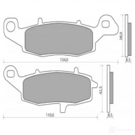 Тормозные колодки, комплект NHC YC 4QH k5037cu7 1437637597