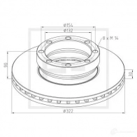 Тормозной диск PETERS ENNEPETAL MM0 B8 1438345142 14620000a