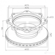 Тормозной диск PETERS ENNEPETAL 14620200a 1438345153 03Z PQ0