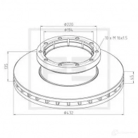 Тормозной диск PETERS ENNEPETAL 1438345208 47600300a FCFPQ R