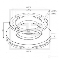 Тормозной диск PETERS ENNEPETAL 1438345230 3ICV VE 26600100a