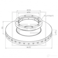 Тормозной диск PETERS ENNEPETAL 05610300a 1438345256 GTR9 1H