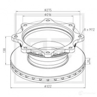 Тормозной диск PETERS ENNEPETAL 14620300a 6Z 9F6K4 1438345260
