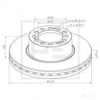 Тормозной диск PETERS ENNEPETAL 1438345312 06625200a 1XHO Z5T