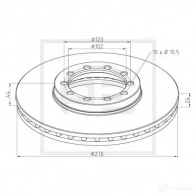 Тормозной диск PETERS ENNEPETAL HLNA T 1438345344 25601200a