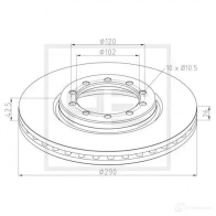 Тормозной диск PETERS ENNEPETAL L78 TXB 25604100a 1438345367