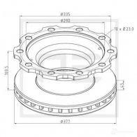 Тормозной диск PETERS ENNEPETAL 1438345369 A HNFJ 04637700a