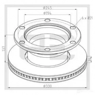 Тормозной диск PETERS ENNEPETAL 25605600a 588 BQW 1438345380