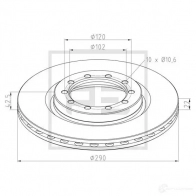 Тормозной диск PETERS ENNEPETAL 1438345399 25610200a 869V 5B