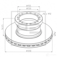 Тормозной диск PETERS ENNEPETAL KSF0LS 6 10600510a 1438345417