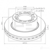 Тормозной диск PETERS ENNEPETAL 06625300a 79QR46 H 1438345419