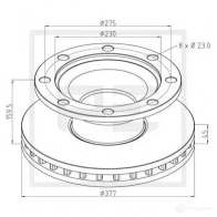 Тормозной диск PETERS ENNEPETAL GL 893 04637400a 1438345438