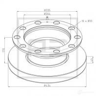 Тормозной диск PETERS ENNEPETAL 25610600a MXV 6KS6 1438345455