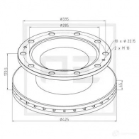 Тормозной диск PETERS ENNEPETAL ZJIEFV 7 02666510a 1438345468