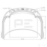 Тормозной барабан PETERS ENNEPETAL 10606300a KSM VFK 1438362507