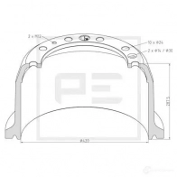 Тормозной барабан PETERS ENNEPETAL 3 LS9S 10608300a 1438362550