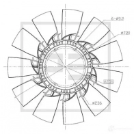 Крыльчатка охлаждения двигателя PETERS ENNEPETAL O 49A6H0 10023100a 1438758561