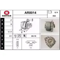 Генератор SNRA 1228693433 AR 8014 M8KKM39 AR8014