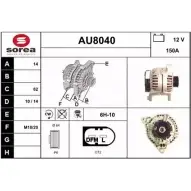 Генератор SNRA AU8 040 Audi A4 (B6) 2 Седан 2.5 Tdi 163 л.с. 2002 – 2004 AU8040 KDK61