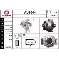 Генератор SNRA AU80 44 Audi A6 (C6) 3 Универсал 2.8 Fsi Quattro 210 л.с. 2007 – 2008 H6LE3W AU8044