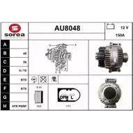 Генератор SNRA Y2RBDY A U8048 AU8048 Audi A5 (8F7) 1 Кабриолет 3.2 Fsi Quattro 265 л.с. 2009 – 2012