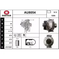 Генератор SNRA AN8ABHP AU8054 X3R DWN Skoda Octavia (A5, 1Z5) 2 Универсал 1.8 TSI 4x4 152 л.с. 2009 – 2013