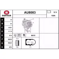 Генератор SNRA AU8083 RP3JM Audi A4 (B8) 4 Универсал 2.0 Tdi 150 л.с. 2013 – 2015 6 1U9AL