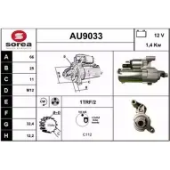 Стартер SNRA B3GW75 AU9033 Audi A4 (B8) 4 Седан 3.2 Fsi Quattro 265 л.с. 2007 – 2012 AU90 33