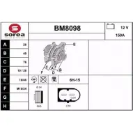 Генератор SNRA BM8098 NH7CRA 0 WH2PRZ Bmw 3 (E90) 5 Седан 2.0 320 d xDrive 184 л.с. 2010 – 2011