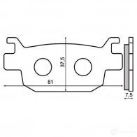 Тормозные колодки, комплект RMS 225102560 1437653488 YH1JE0 9