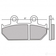 Тормозные колодки, комплект RMS 1437653722 225100701 KZ 9X2