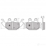Тормозные колодки, комплект RMS 225100812 1437653724 I33 YM6
