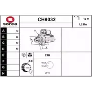 Стартер SNRA DS XRG9Q CH9032 2NZ3T 1228698205
