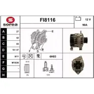 Генератор SNRA FI8116 2VNWTS9 Fiat Ducato (244) 2 Автобус 2.8 JTD 145 л.с. 2004 – 2006 F I8116