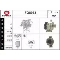 Генератор SNRA Ford Transit 6 (FD) Автобус 2.4 DI (FB. FC. FA) 90 л.с. 2000 – 2006 FO8 073 QLUNNXM FO8073