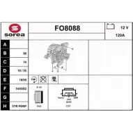 Генератор SNRA Ford Mondeo 3 (GE, B4Y) Седан 2.5 V6 24V 170 л.с. 2000 – 2007 FO 8088 V4ABS FO8088