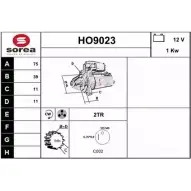 Стартер SNRA HO9023 3DZG8 3 1SYJ 1228704911