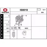 Генератор SNRA 62UO W4I 1228706099 IS8018 S5VD4