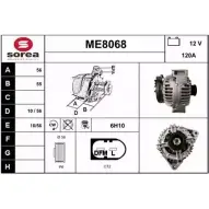 Генератор SNRA ME80 68 EWH8C ME8068 Mercedes C-Class (S203) 2 Универсал 2.0 C 180 (2035) 129 л.с. 2001 – 2002